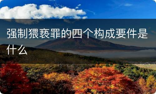 强制猥亵罪的四个构成要件是什么