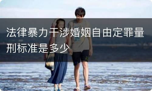 法律暴力干涉婚姻自由定罪量刑标准是多少