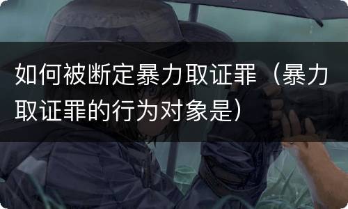 如何被断定暴力取证罪（暴力取证罪的行为对象是）