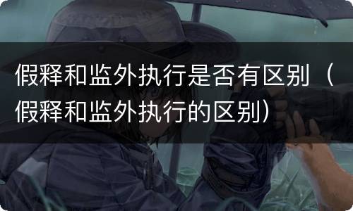 假释和监外执行是否有区别（假释和监外执行的区别）