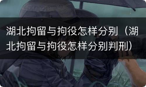 湖北拘留与拘役怎样分别（湖北拘留与拘役怎样分别判刑）