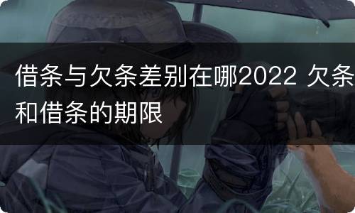 借条与欠条差别在哪2022 欠条和借条的期限