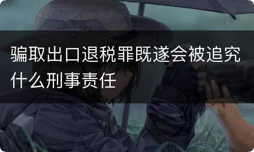骗取出口退税罪既遂会被追究什么刑事责任