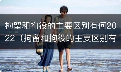 拘留和拘役的主要区别有何2022（拘留和拘役的主要区别有何2022年）