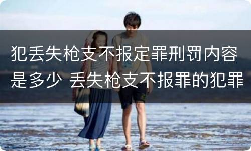 犯丢失枪支不报定罪刑罚内容是多少 丢失枪支不报罪的犯罪主体