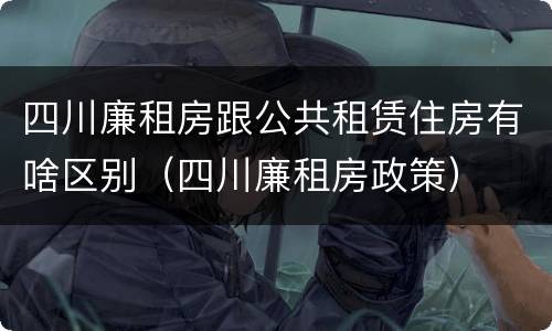 四川廉租房跟公共租赁住房有啥区别（四川廉租房政策）