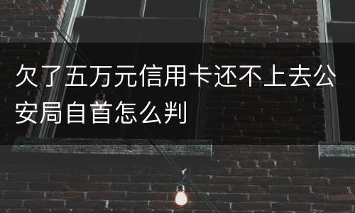 欠了五万元信用卡还不上去公安局自首怎么判