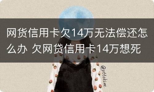 网货信用卡欠14万无法偿还怎么办 欠网贷信用卡14万想死