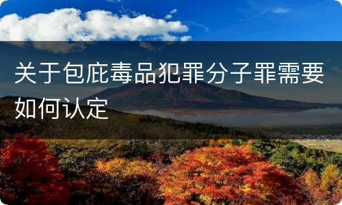 关于包庇毒品犯罪分子罪需要如何认定