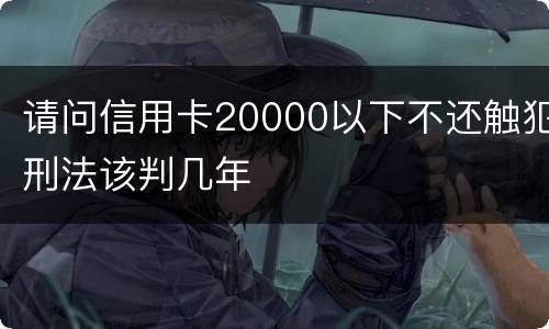 请问信用卡20000以下不还触犯刑法该判几年