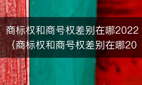 商标权和商号权差别在哪2022（商标权和商号权差别在哪2022年）