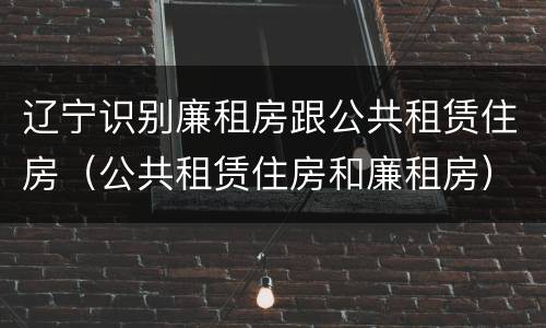 辽宁识别廉租房跟公共租赁住房（公共租赁住房和廉租房）
