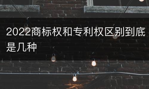 2022商标权和专利权区别到底是几种
