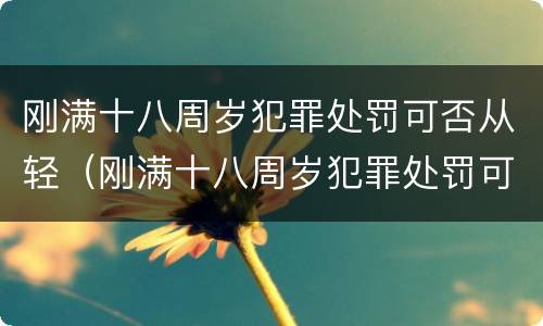 刚满十八周岁犯罪处罚可否从轻（刚满十八周岁犯罪处罚可否从轻处罚）