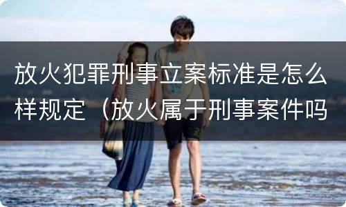 放火犯罪刑事立案标准是怎么样规定（放火属于刑事案件吗）