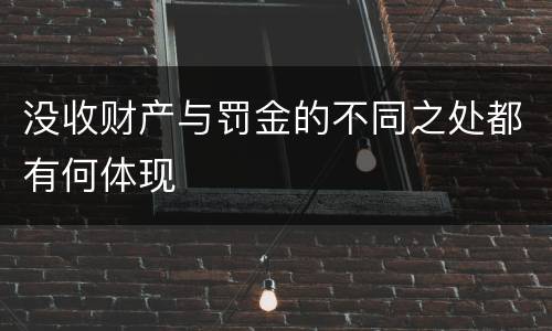 没收财产与罚金的不同之处都有何体现