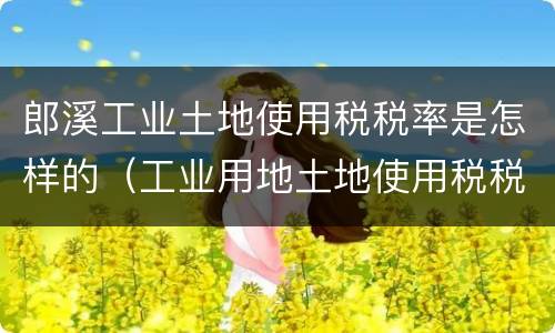 郎溪工业土地使用税税率是怎样的（工业用地土地使用税税率）