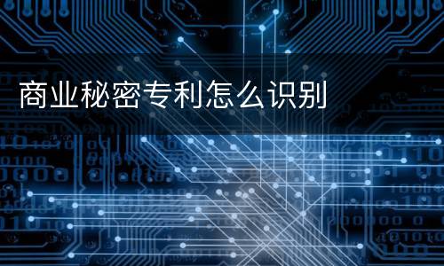 商业秘密专利怎么识别