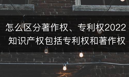 怎么区分著作权、专利权2022 知识产权包括专利权和著作权吗
