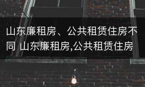 山东廉租房、公共租赁住房不同 山东廉租房,公共租赁住房不同的原因