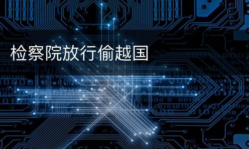 检察院放行偷越国