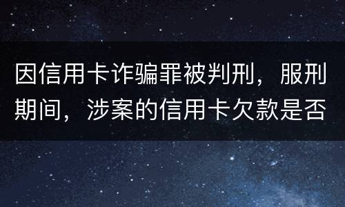 因信用卡诈骗罪被判刑，服刑期间，涉案的信用卡欠款是否持续计息