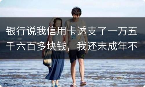 银行说我信用卡透支了一万五千六百多块钱，我还未成年不可能办信用卡，怎么可能