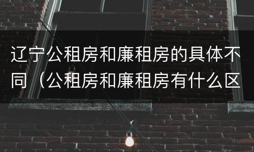 辽宁公租房和廉租房的具体不同（公租房和廉租房有什么区别,哪个更好点）