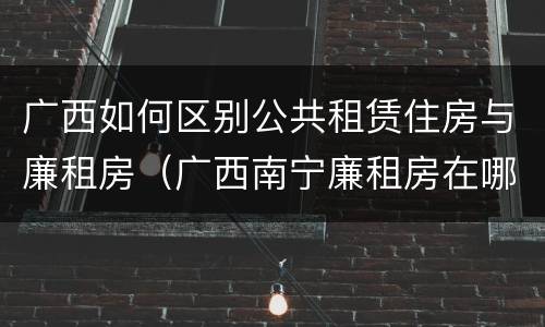 广西如何区别公共租赁住房与廉租房（广西南宁廉租房在哪个区域）