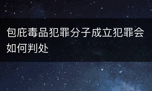 包庇毒品犯罪分子成立犯罪会如何判处