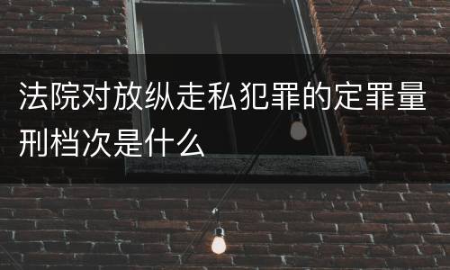 法院对放纵走私犯罪的定罪量刑档次是什么