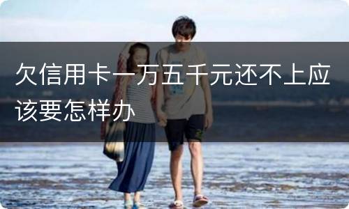 欠信用卡一万五千元还不上应该要怎样办