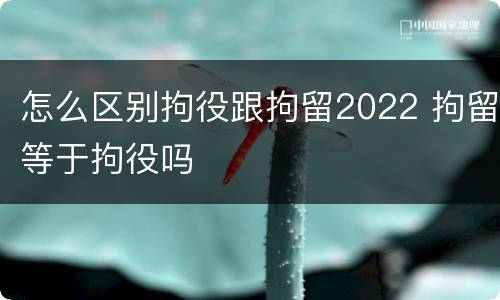 怎么区别拘役跟拘留2022 拘留等于拘役吗