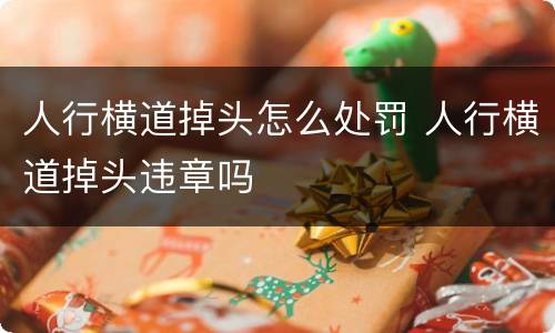 人行横道掉头怎么处罚 人行横道掉头违章吗
