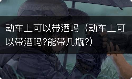 动车上可以带酒吗（动车上可以带酒吗?能带几瓶?）
