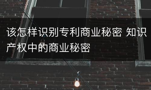 该怎样识别专利商业秘密 知识产权中的商业秘密