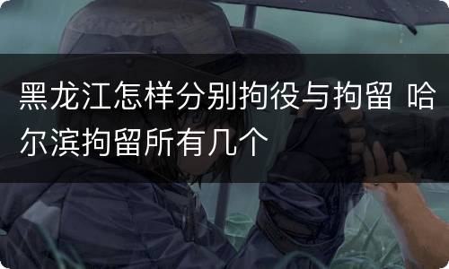 黑龙江怎样分别拘役与拘留 哈尔滨拘留所有几个