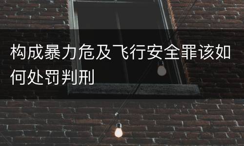 构成暴力危及飞行安全罪该如何处罚判刑