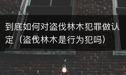到底如何对盗伐林木犯罪做认定（盗伐林木是行为犯吗）