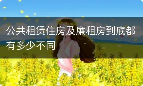 公共租赁住房及廉租房到底都有多少不同