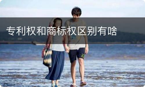 专利权和商标权区别有啥