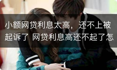 小额网贷利息太高，还不上被起诉了 网贷利息高还不起了怎么办
