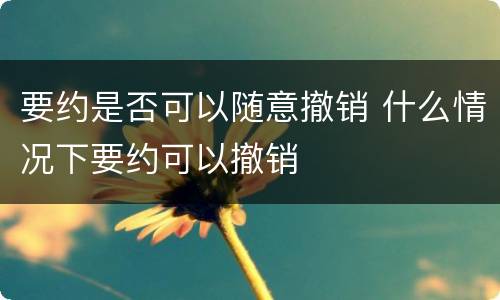 要约是否可以随意撤销 什么情况下要约可以撤销