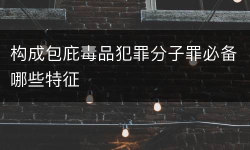 构成包庇毒品犯罪分子罪必备哪些特征