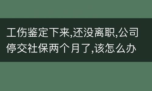 工伤鉴定下来,还没离职,公司停交社保两个月了,该怎么办