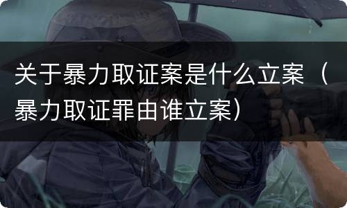 关于暴力取证案是什么立案（暴力取证罪由谁立案）