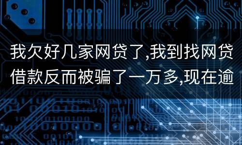 我欠好几家网贷了,我到找网贷借款反而被骗了一万多,现在逾期了好几家了,我给怎么办