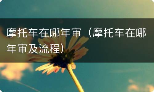 摩托车在哪年审（摩托车在哪年审及流程）
