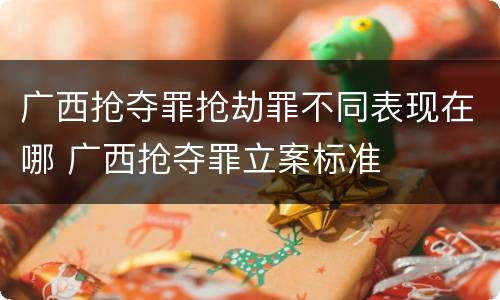 广西抢夺罪抢劫罪不同表现在哪 广西抢夺罪立案标准