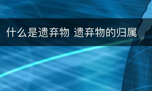 什么是遗弃物 遗弃物的归属